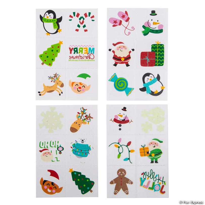 Glow-in-the-Dark Christmas Temporary Tattoos